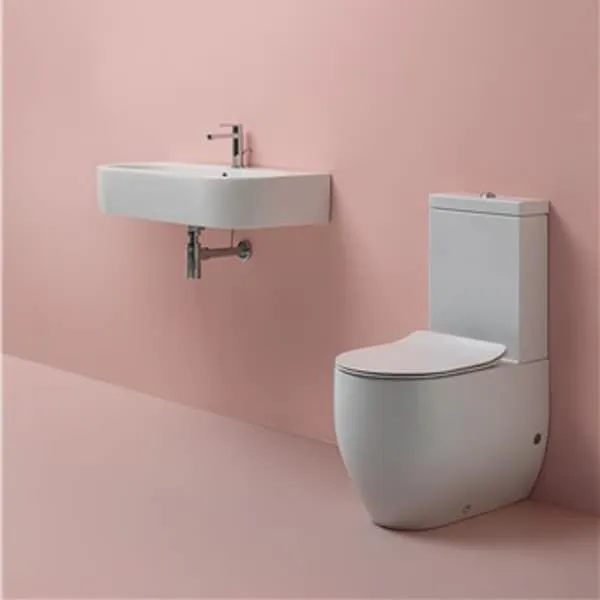 Collezione Kerasan Flo Sanitario Monoblocco Lavabo Sospeso Sala Mostra Pieroni Lucca