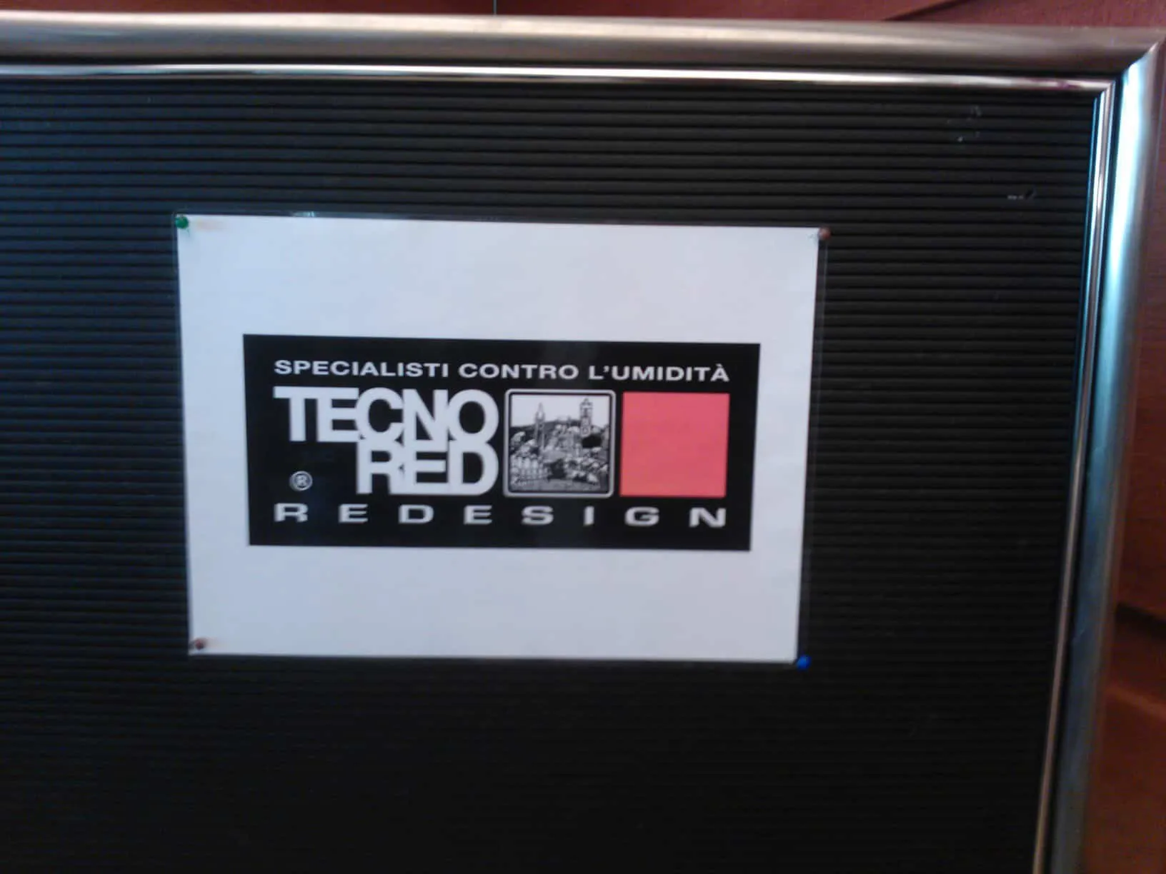 Cartello di benvenuto alla conferenza tecnored